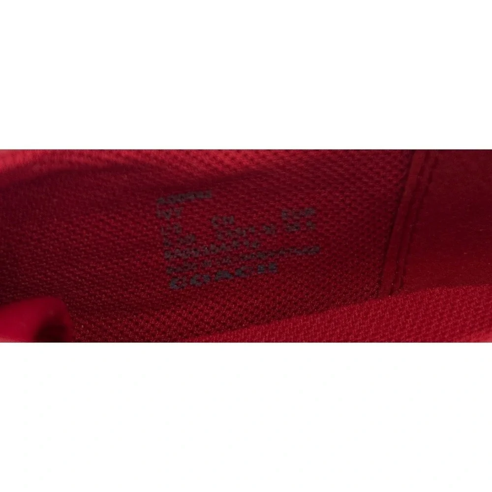 Coach Ivy Red Mesh Suede Patent Leather Low Top Sneakers Womens 6.5 B A00994